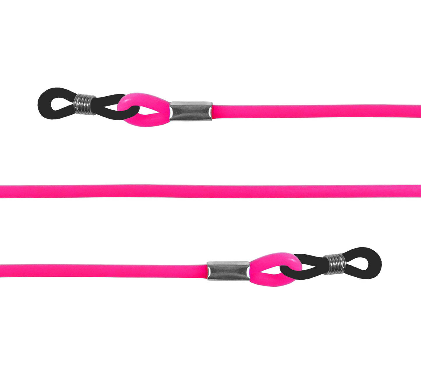 Loopy (Pink) silicone glasses cord with adjustable loops on the end.