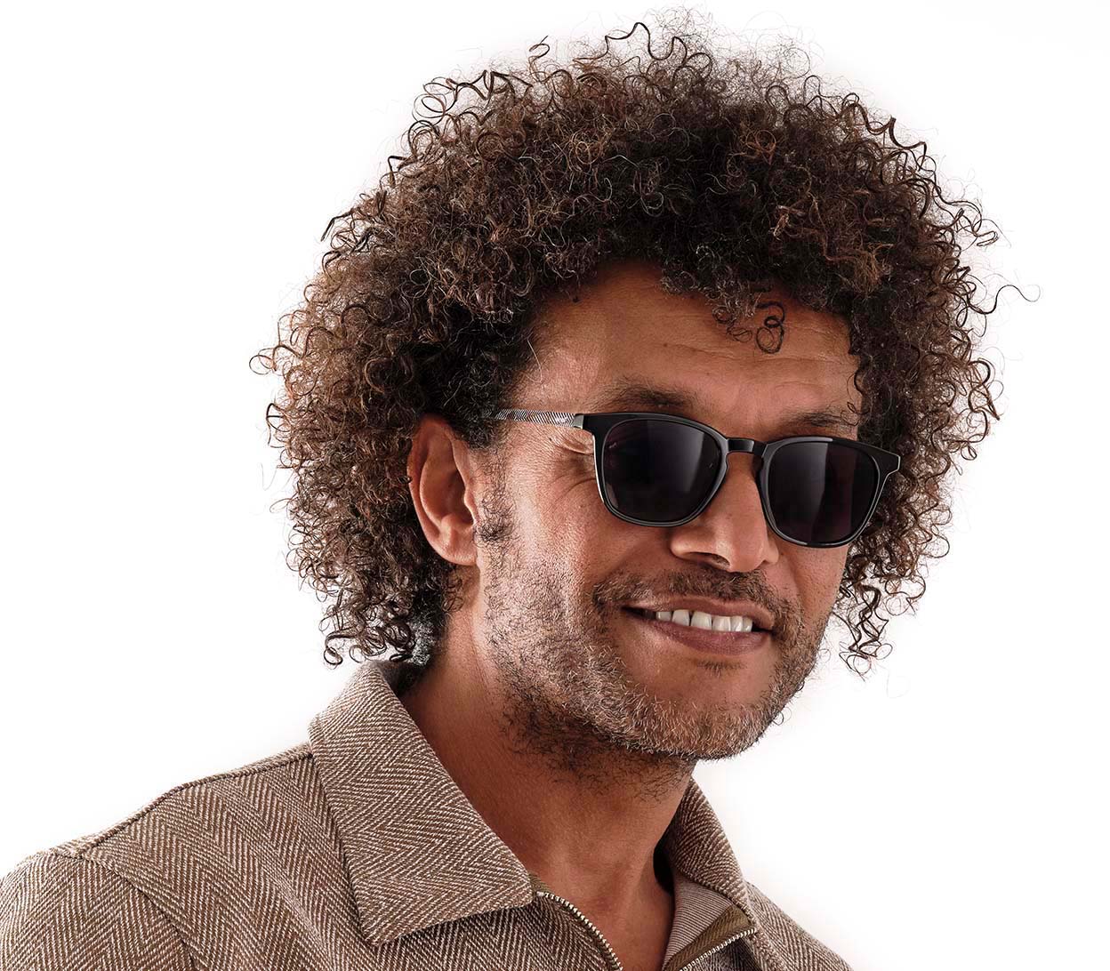 Soft suede watermark patterned glasses pouch.