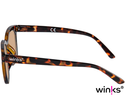 Light brown checked soft glasses pouch for Pisa (Tortoiseshell) bifocal reading sunglasses.