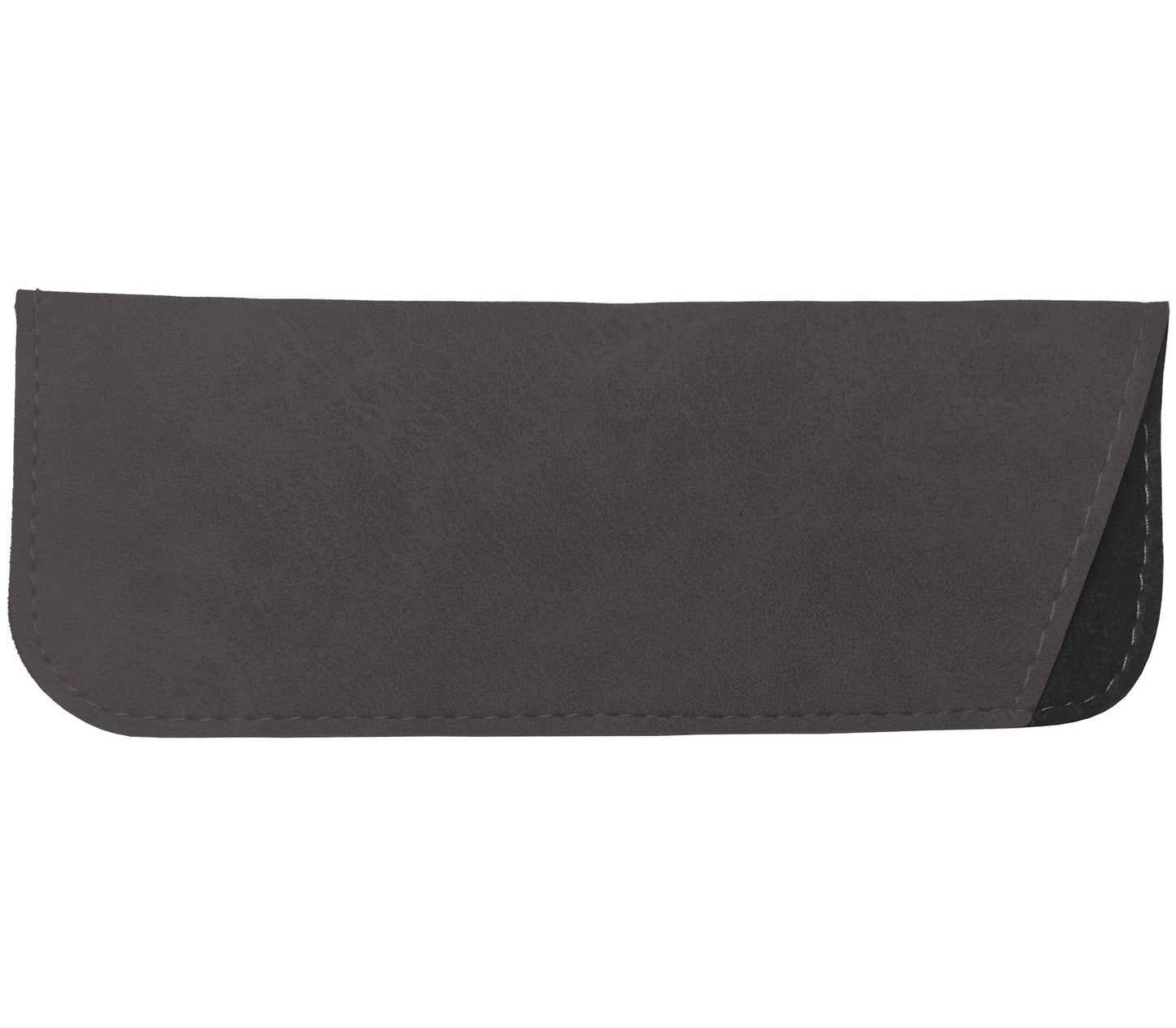 Grey faux suede soft glasses pouch.