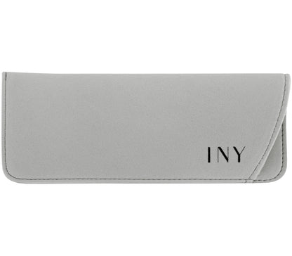 Grey soft glasses pouch for Action (Black) reading glasses.