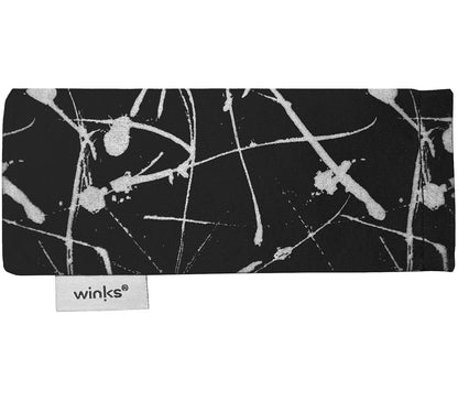 Paint splash pattern soft glasses pouch for Helix (Black) blue light reading glasses.