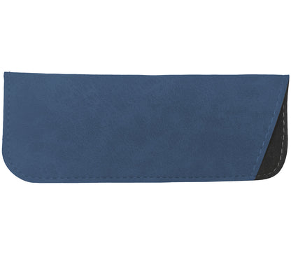 Blue soft glasses pouch for Aspen (Blue) reading glasses.