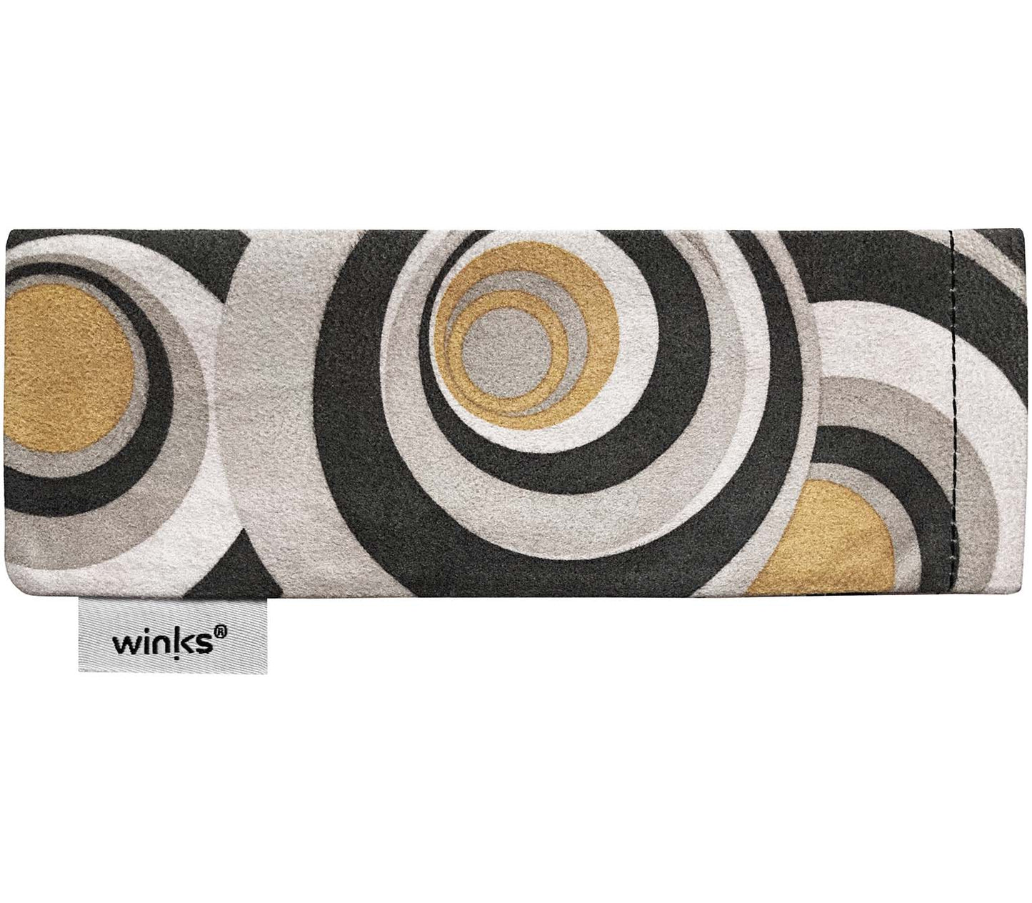 Retro pattern soft glasses pouch for London (Tortoiseshell) reading glasses.