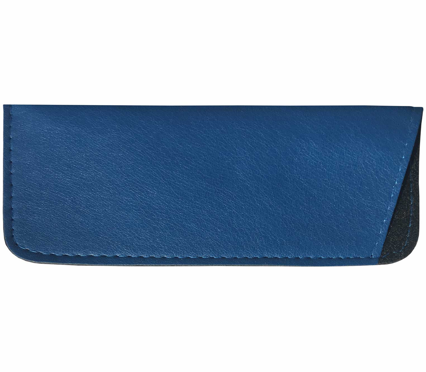 Faux leather soft glasses pouch for Martini (Blue) reading glasses.