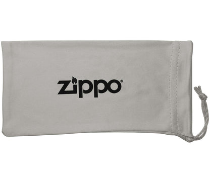 Zippo branded grey soft glasses pouch.