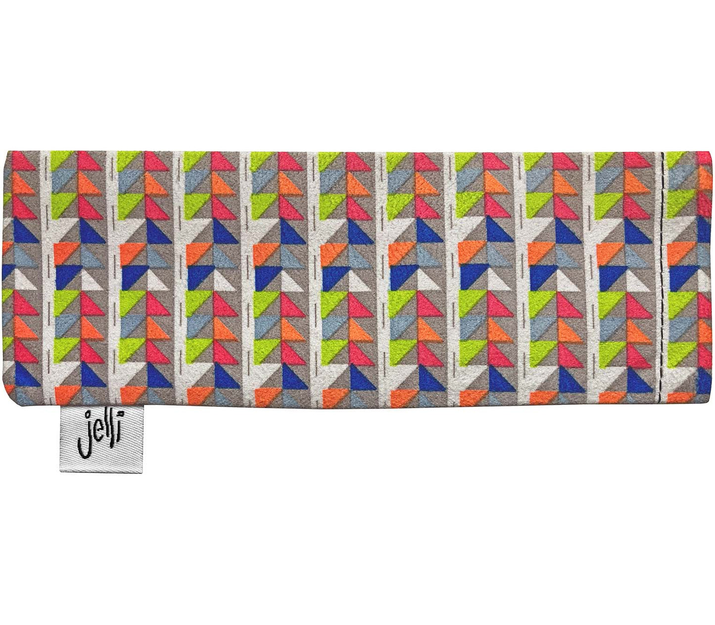 Jelli Sun (Multi Tortoise) unisex sun reading glasses with large square lenses and multicoloured, tortoiseshell arms and details. Side view.