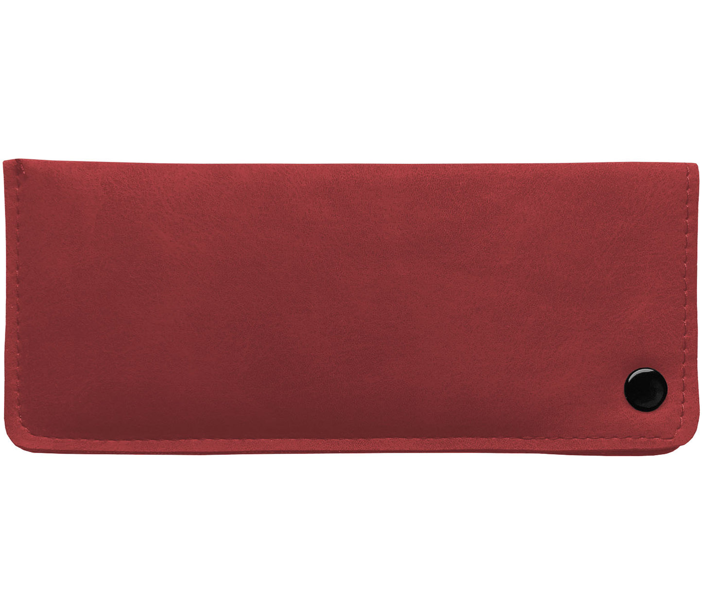 Deep red faux suede soft glasses pouch for Lima (Multi-coloured) reading glasses.