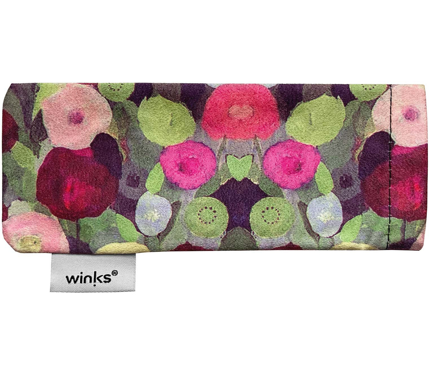 Female model wearing floral patterned reading sunglasses Artist Sun (Multi-coloured).