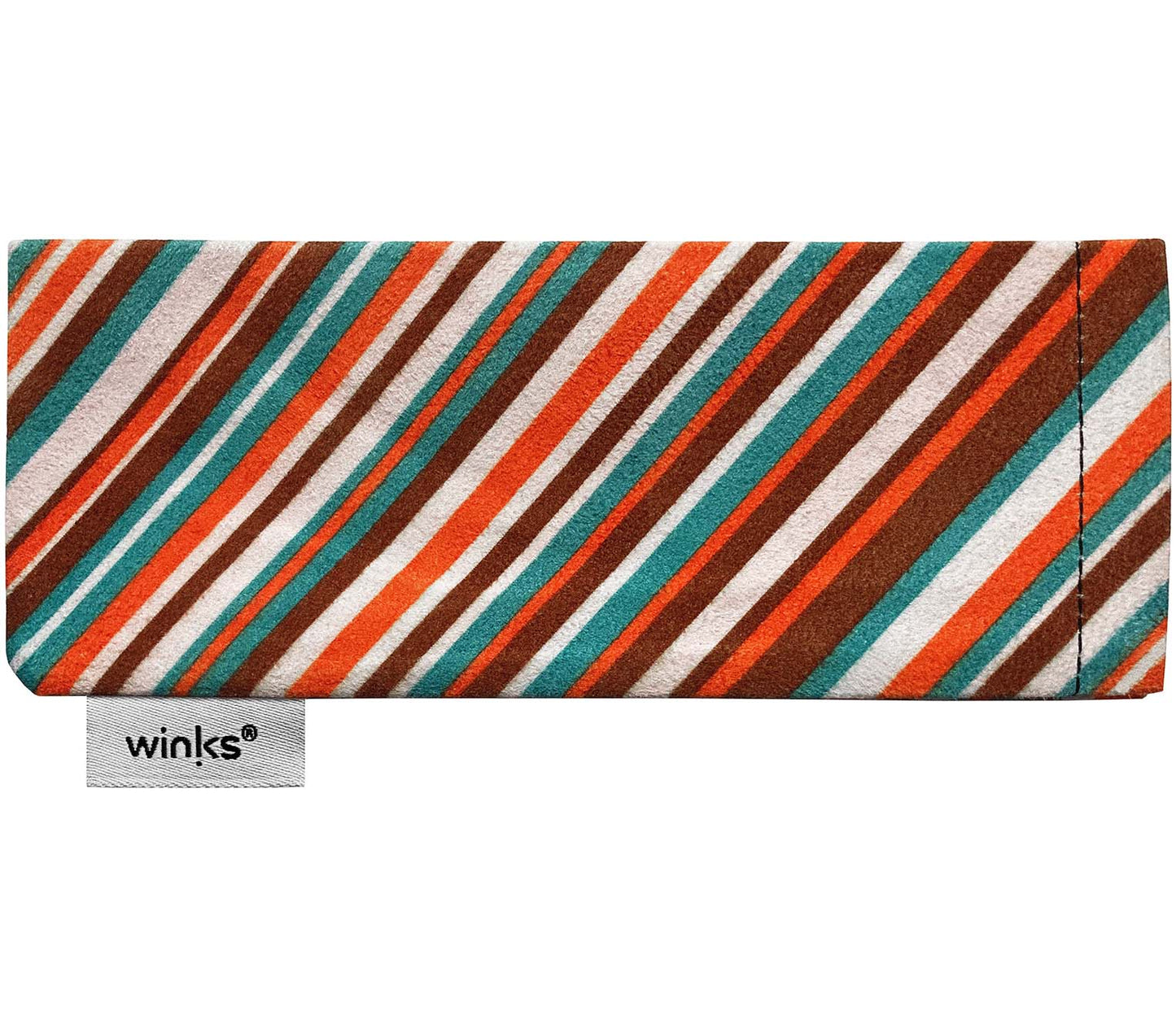 Striped soft glasses pouch for unisex Artist (Orange) reading glasses.