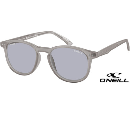 Summit (Grey) classic retro sunglasses by O'Neill. Soft grey translucent frame with tinted smoke grey lenses.
