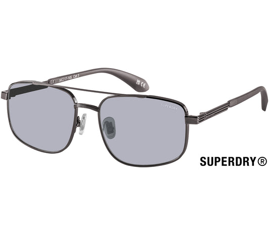 Maverick (Gunmetal) statement aviator sunglasses by Superdry. Oversized, gunmetal frames and smoke grey lenses.