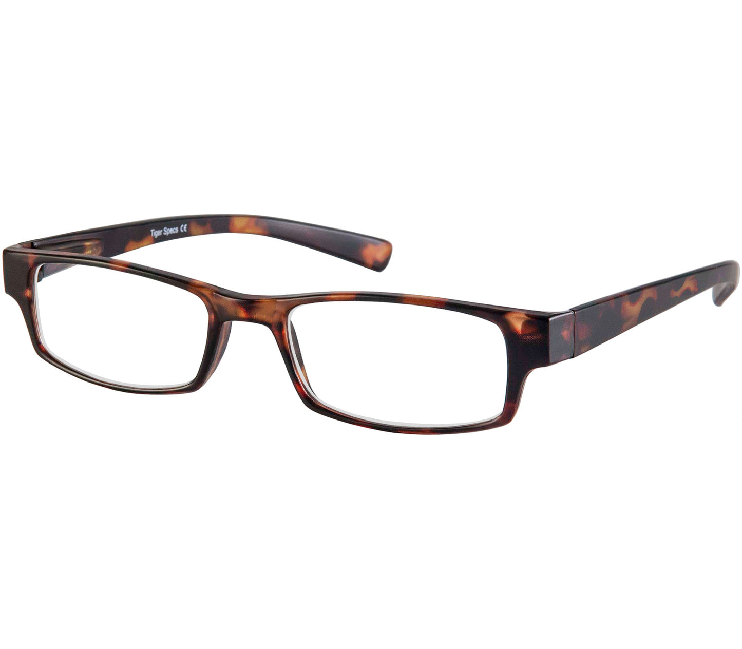 Magic (Tortoiseshell) classic slim unisex reading glasses in a matt tortoiseshell finish.