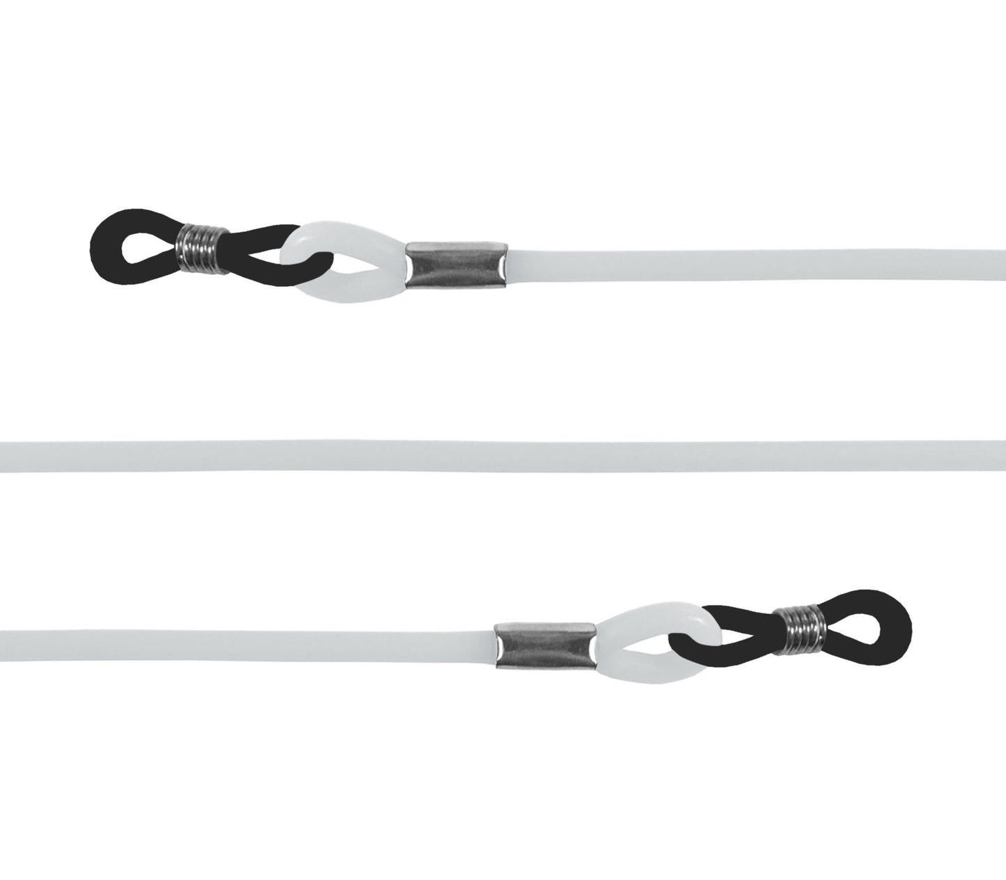 Loopy (Clear) silicone glasses cord with adjustable loops on the end.