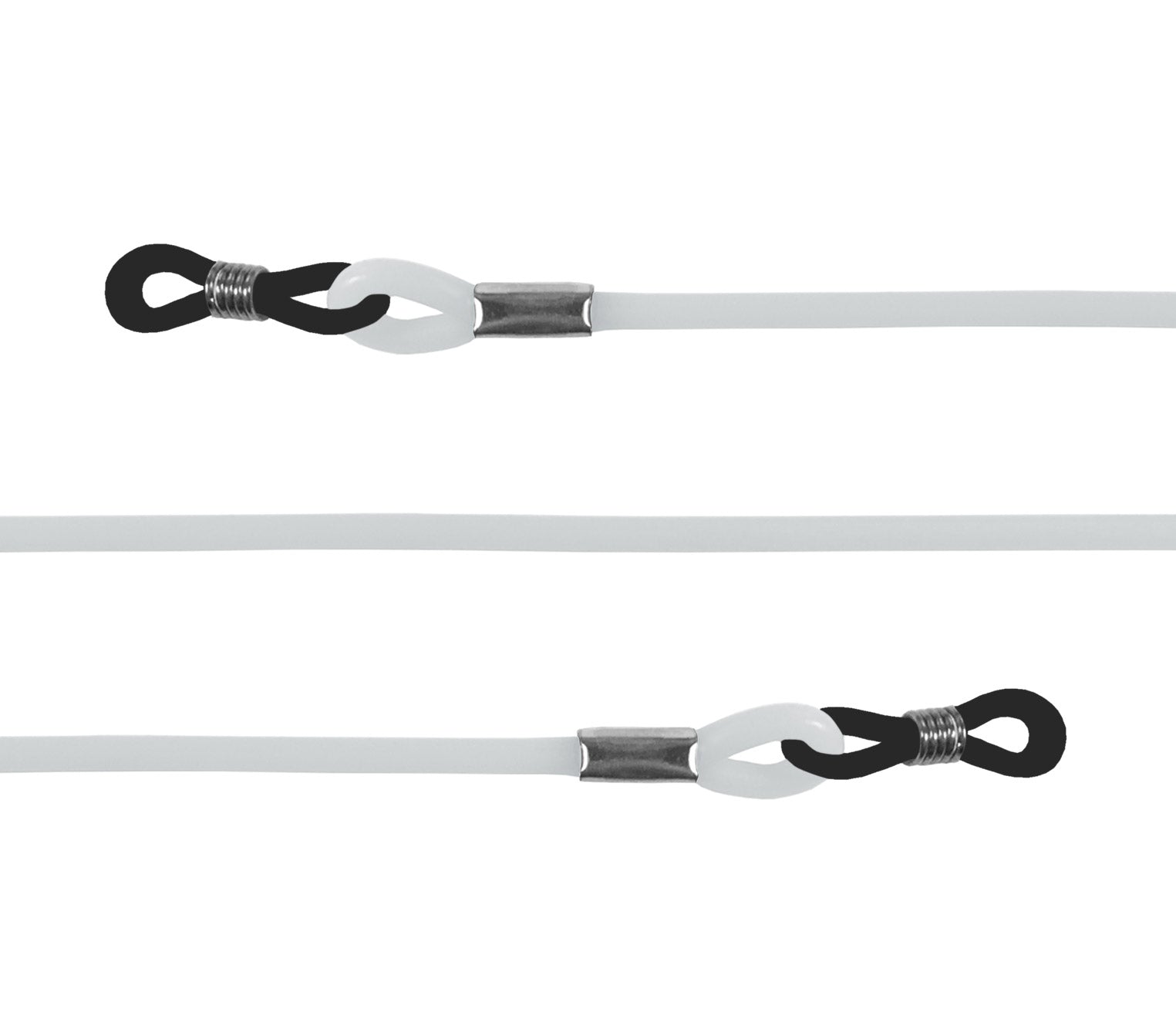Loopy (Clear) silicone glasses cord with adjustable loops on the end.