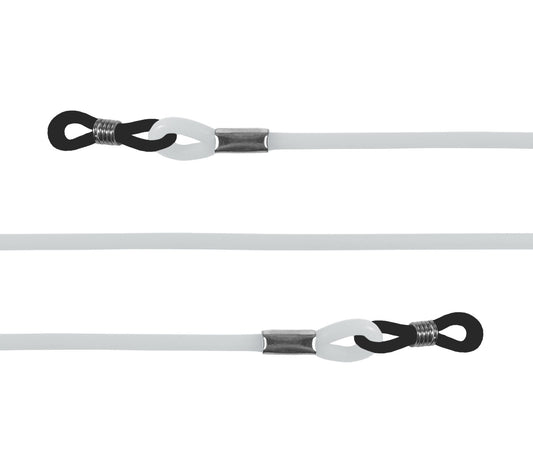 Loopy (Clear) silicone glasses cord with adjustable loops on the end.