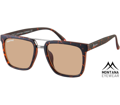 Talamanca (Tortoiseshell) retro style sunglasses with large oversized, brown tinted lenses. Metal bridge detail and a rich deep tortoiseshell frame.