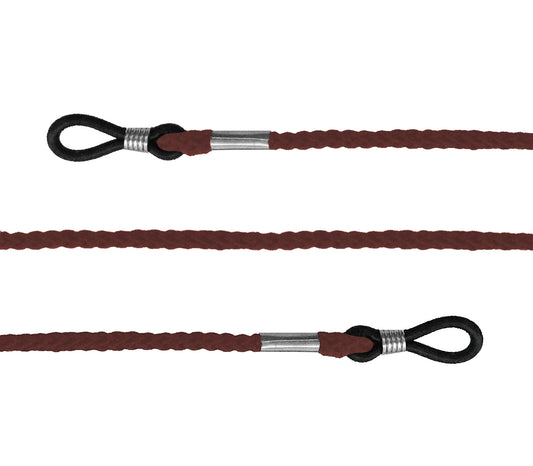 Holdy (Brown) glasses cord with loops on the end for attaching to glasses.