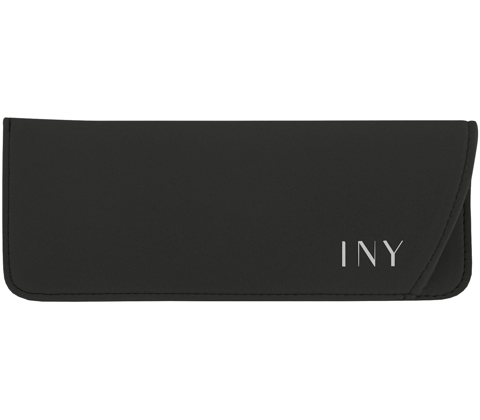 Moosy (Black) glasses case in soft foam material and featuring stitching detailing around edge.