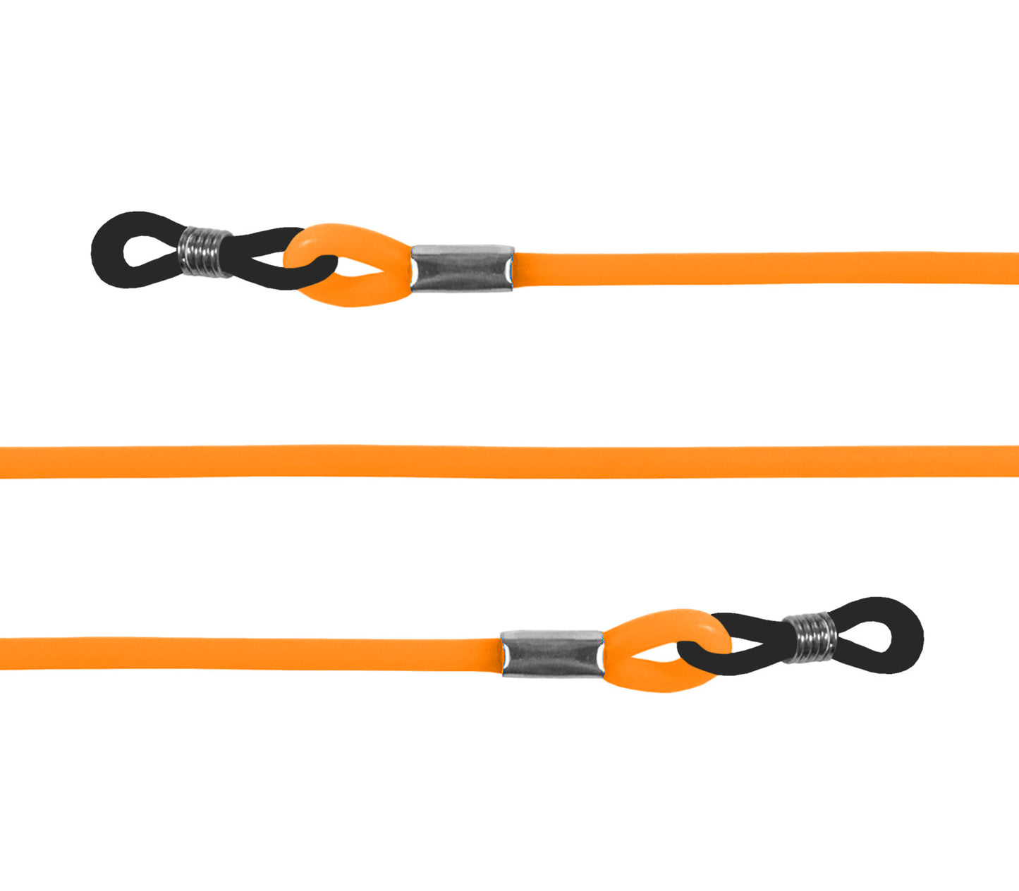 Loopy (Orange) silicone glasses cord with adjustable loops on the end.