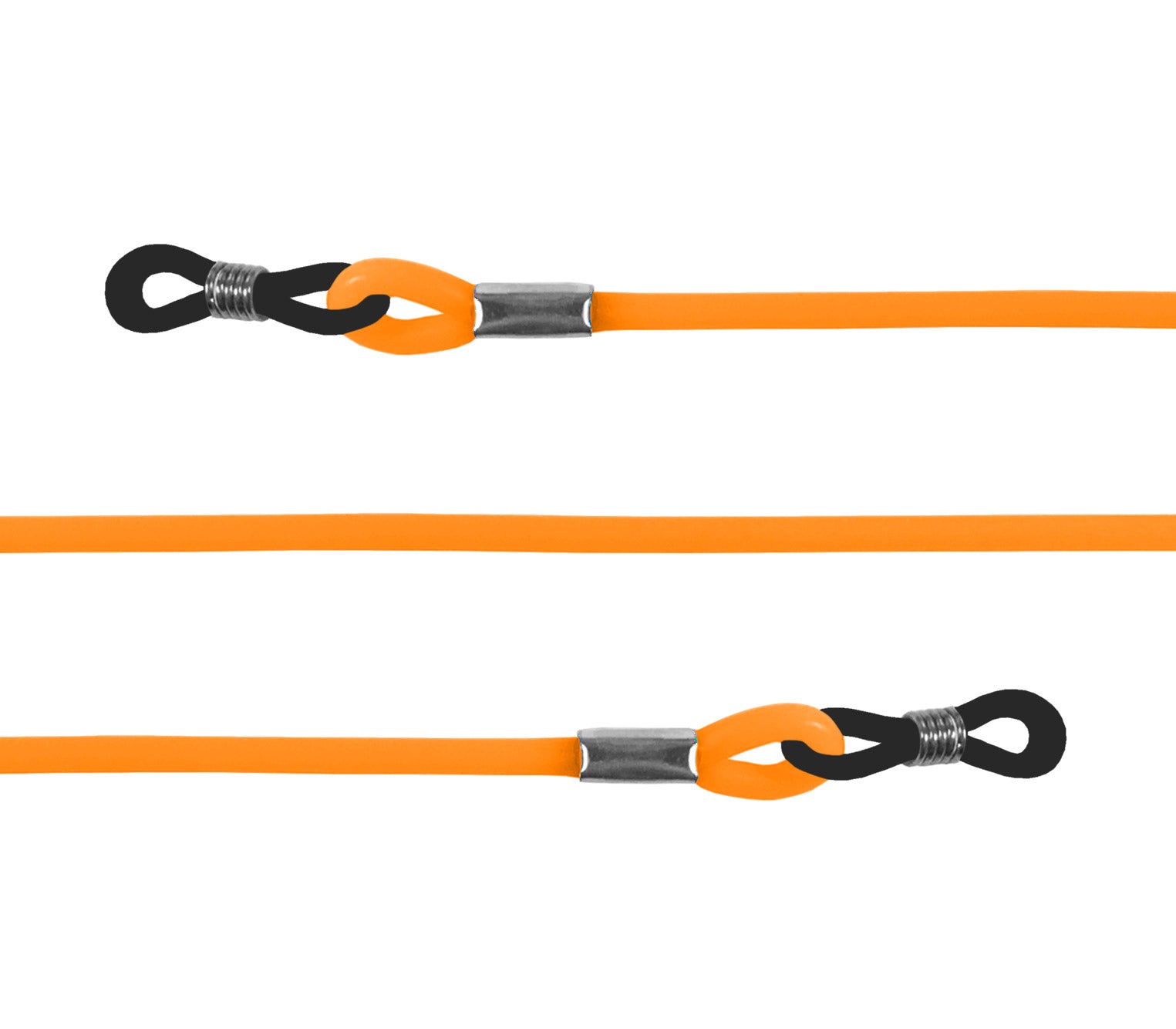 Loopy (Orange) silicone glasses cord with adjustable loops on the end.