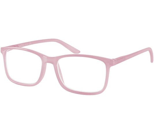 Sundae (Purple) classic shaped unisex reading glasses with a light slender frame and rectangular lenses.
