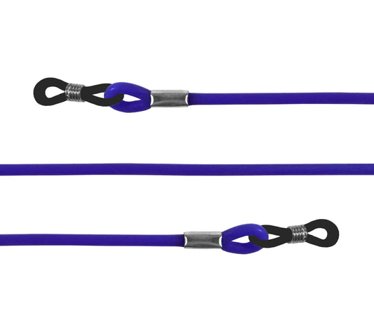 Loopy (Blue) silicone glasses cord with adjustable loops on each end.