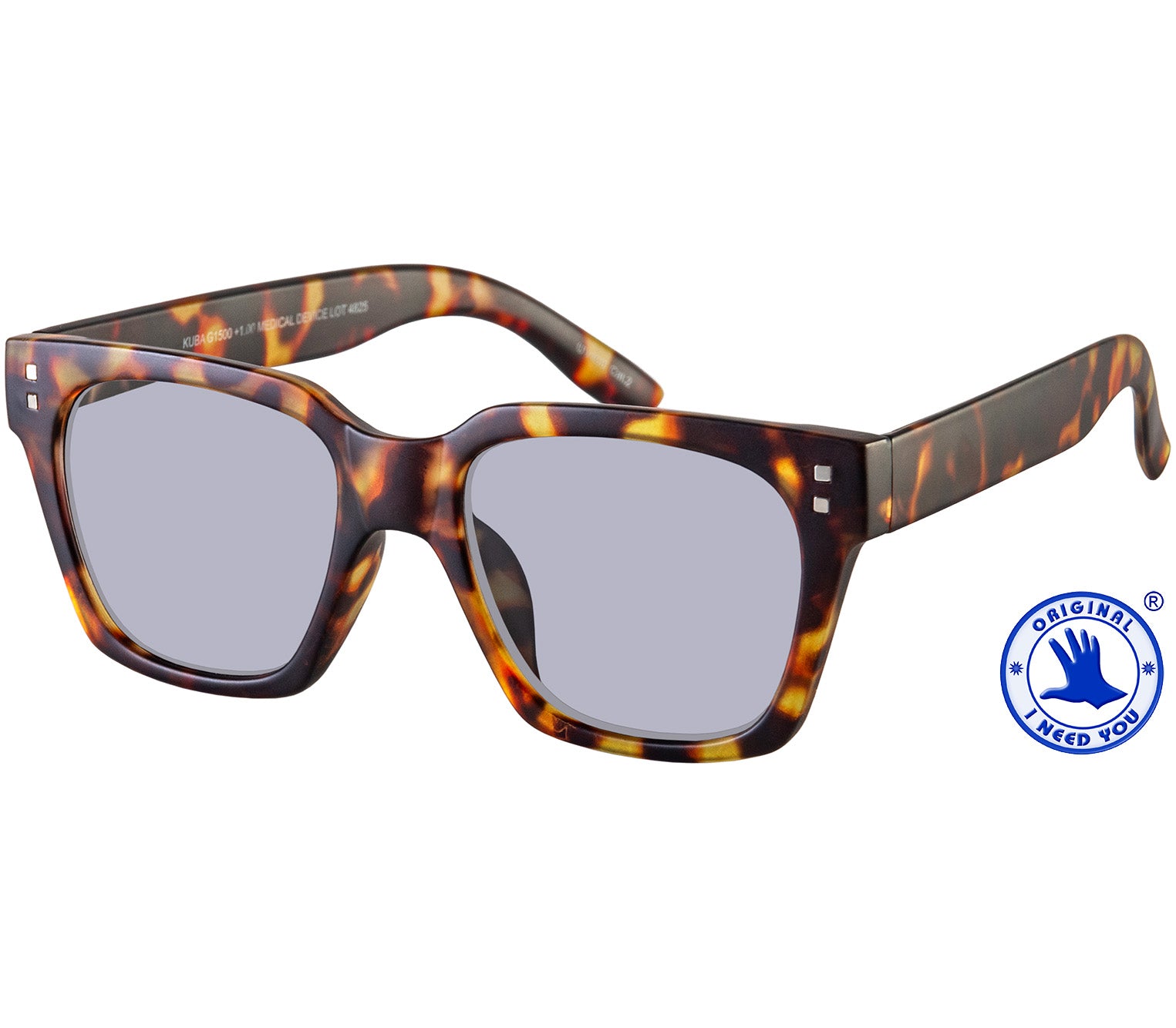 Reading Sunglasses +2.0 Magnification - Black Frames, Brown Lenses, Unisex Adult