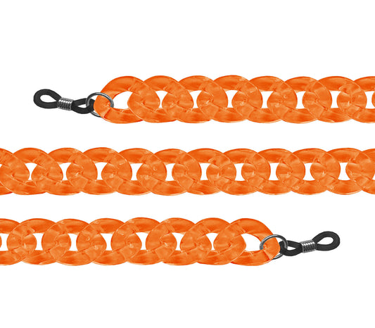 Coco (Orange) chunky glasses chain.