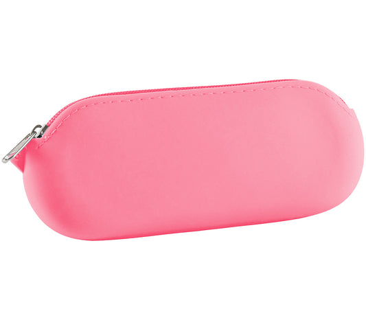 Buzz pink silicone, soft touch glasses case.