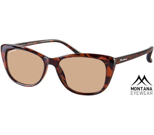 Maddie (Tortoiseshell) women's classic cat eye shaped sunglasses win a rich tortoiseshell frames with brown tinted lenses.