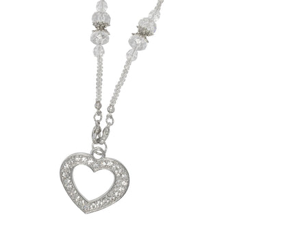 Candy (Silver) heart shaped glasses chain.