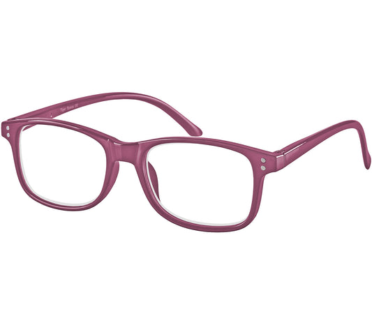 Eclipse (Purple) classic shaped reading glasses with oval lenses and a gloss purple frame.