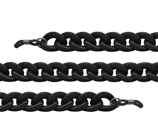 Coco (Black) chunky glasses chain.