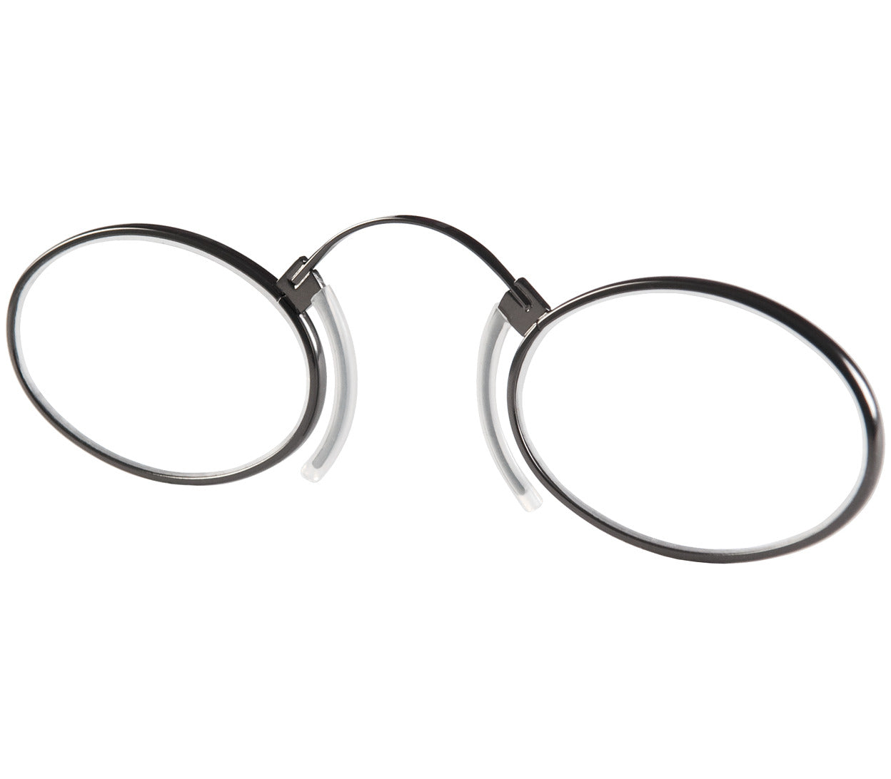 Clipper (Gunmetal) unisex pince nez reading glasses.
