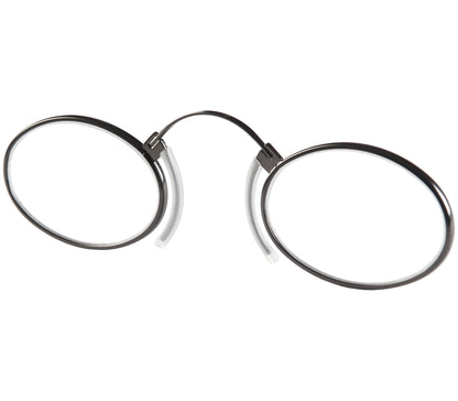 Clipper (Gunmetal) unisex pince nez reading glasses.